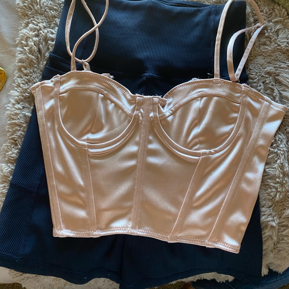 H&M cropped corset top